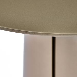 MESA OCA 04  90CM CASTAÑO VIDRIO CAPUCCINO: imagen 2