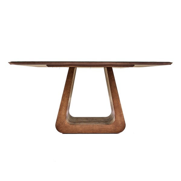 MESA ANABELLE 1.37mt CUADRADA TOPE VIDRIO OFF WHITE