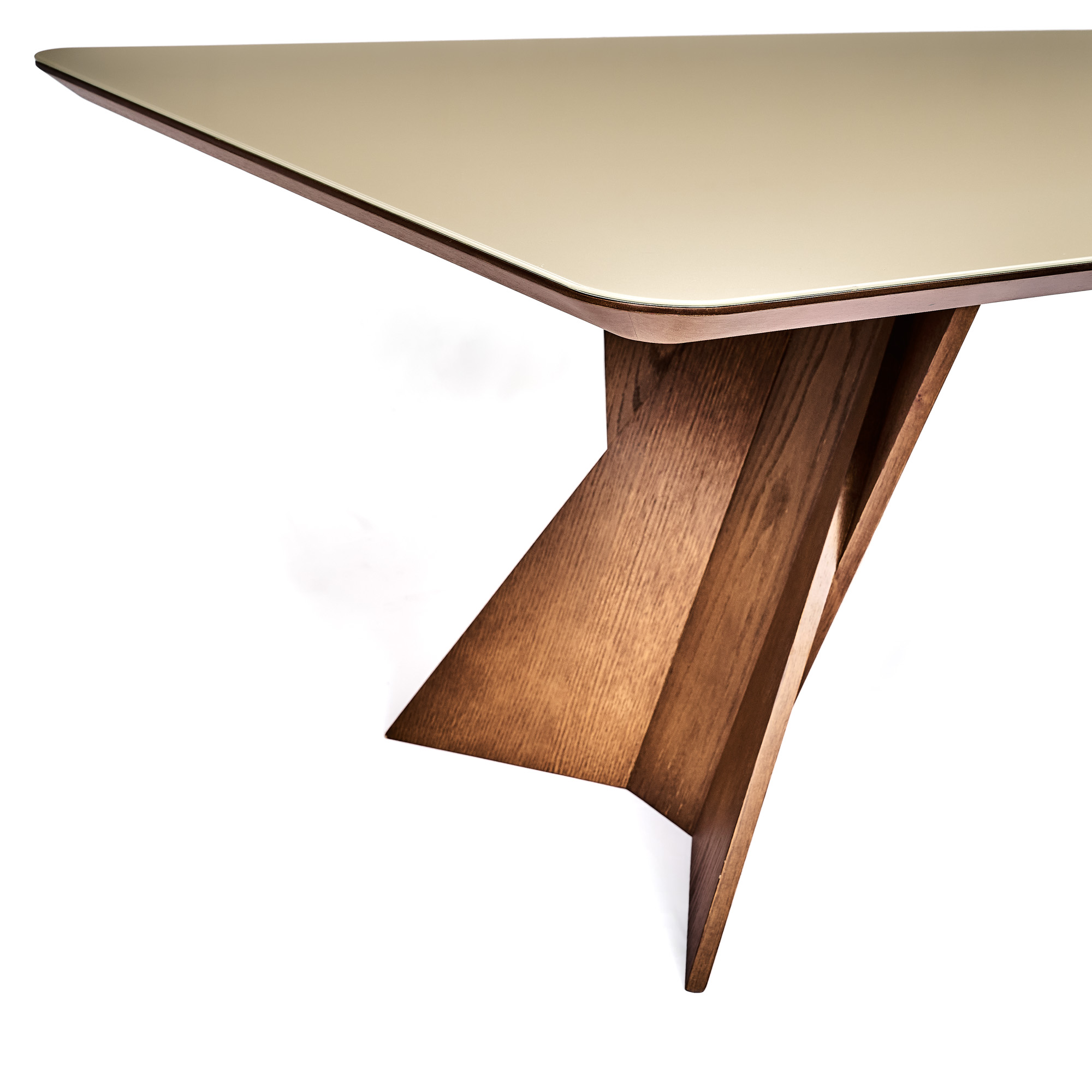 MESA FOLD 2.18mt TOPE VIDRO FENDI: imagen 2