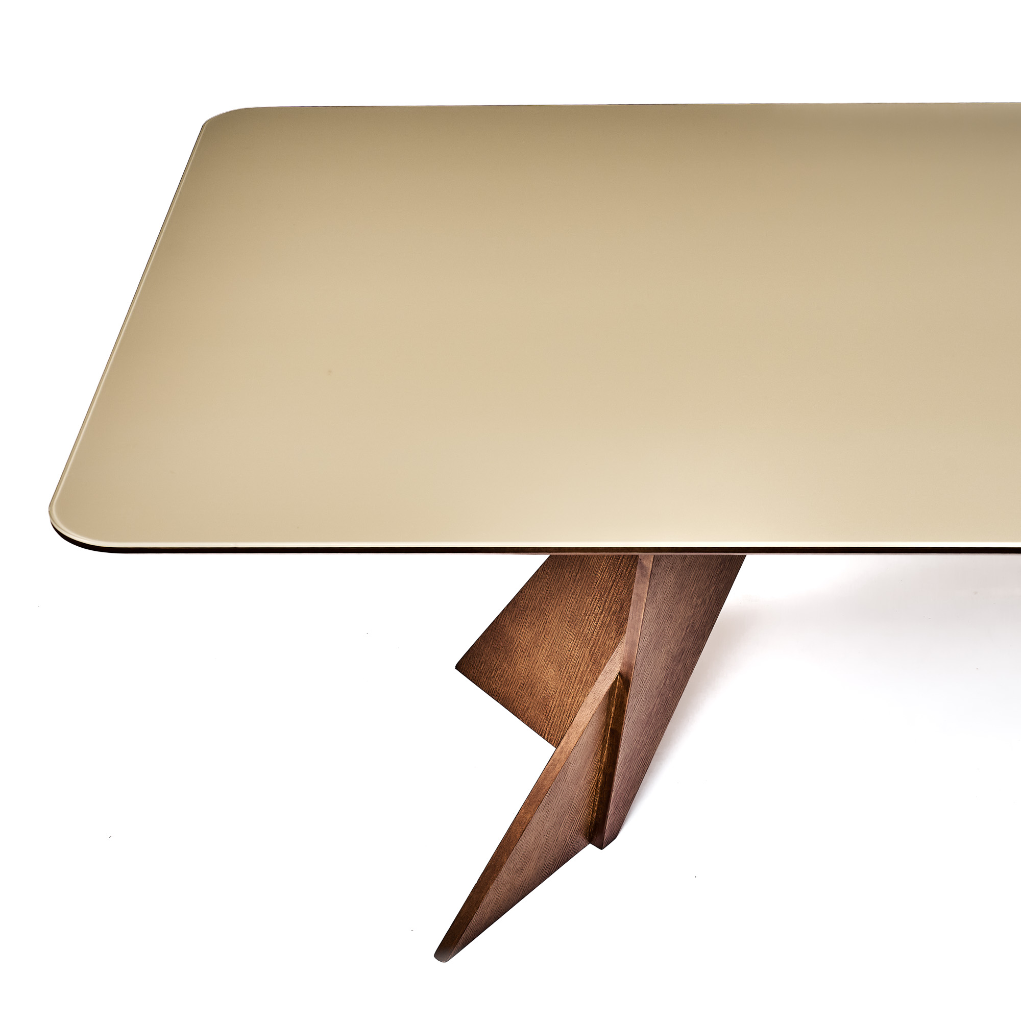 MESA FOLD 2.18mt TOPE VIDRO FENDI: imagen 3