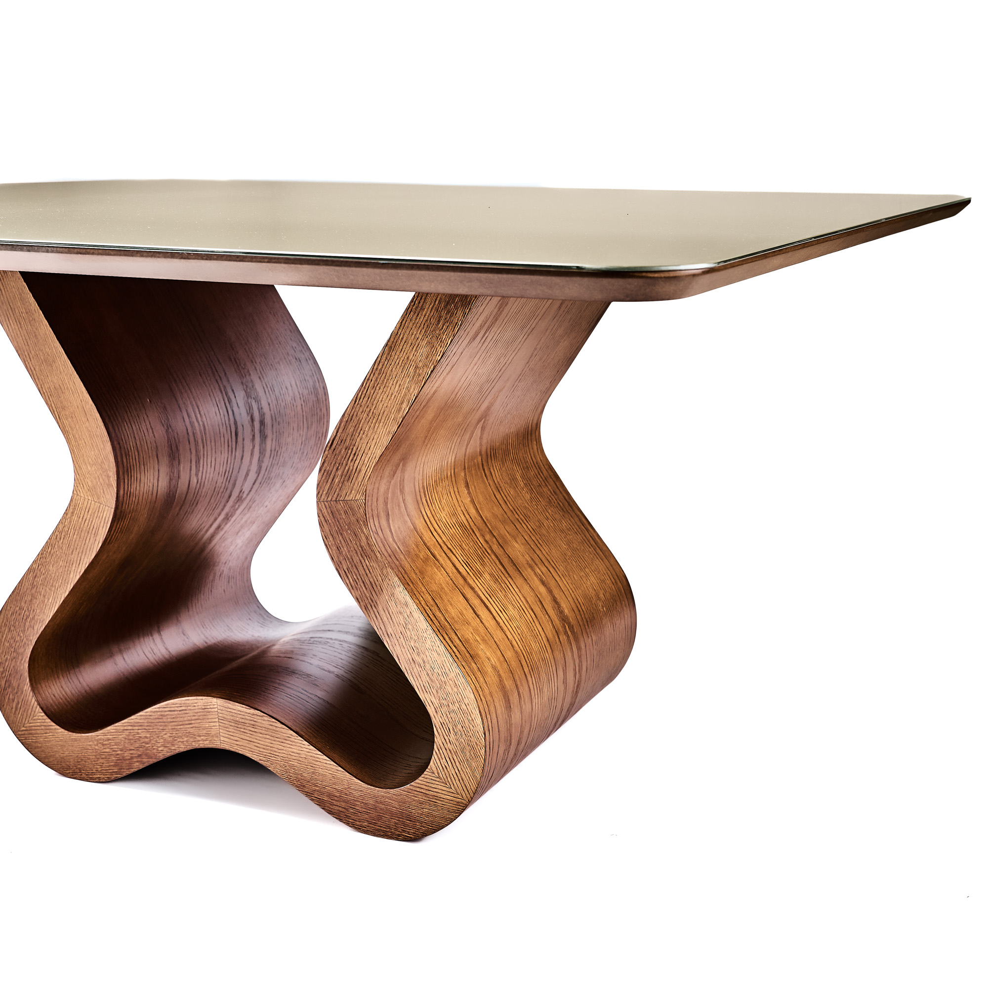 MESA ALBA CUADRADA TOPE VIDRO NUDE: imagen 2