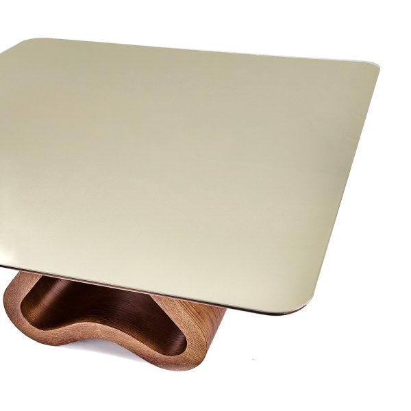 MESA ALBA CUADRADA TOPE VIDRO NUDE