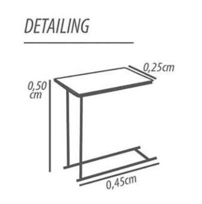 MESA LATERAL ACO TRIBECA HOME