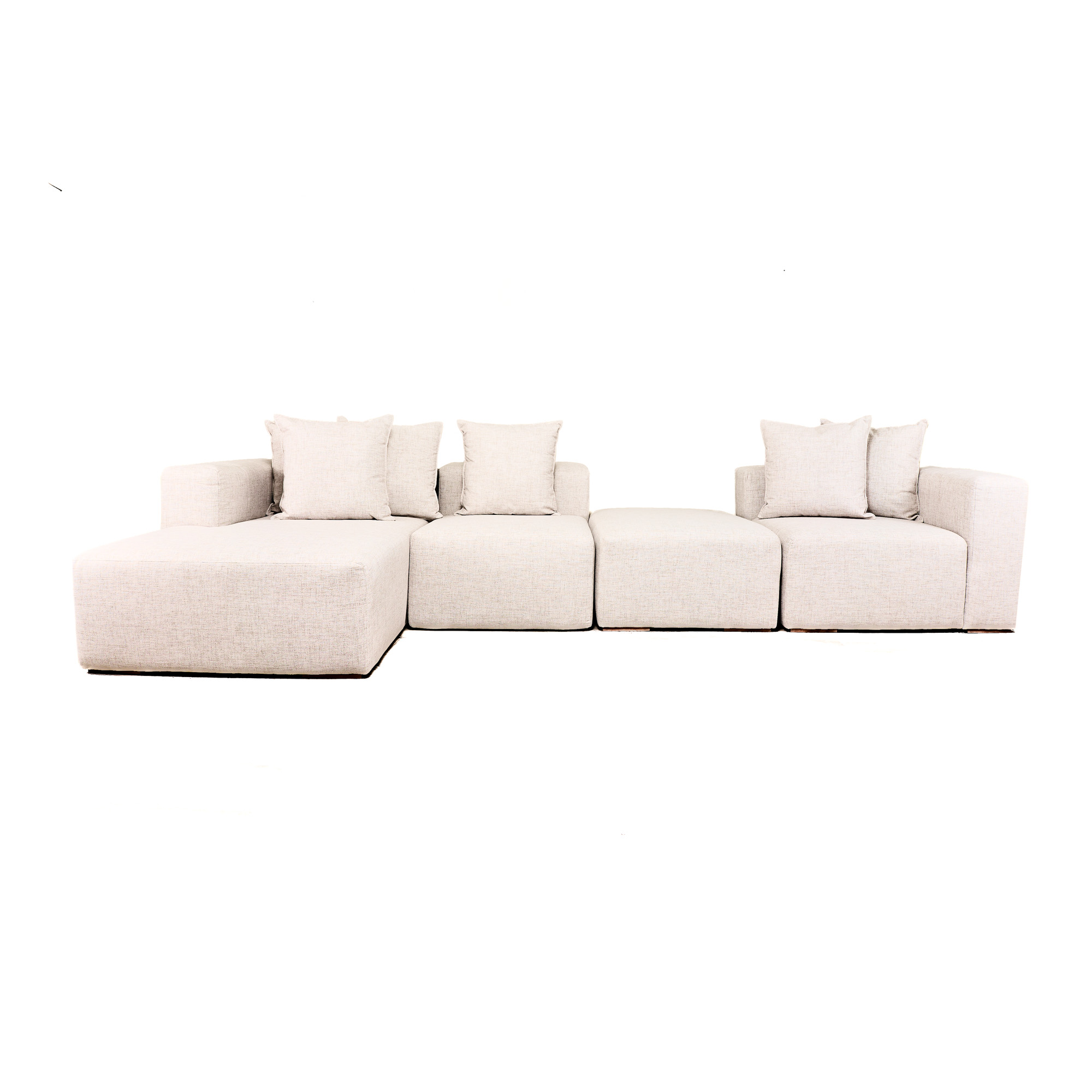 SOFA MODULAR VISION TELA BEGE MINIMALISTA MODERNO TRIBECA MUEBLERI EN PANAMA