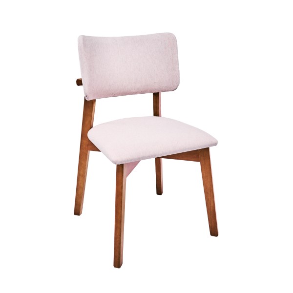 silla de comedor tapizado bege de madera