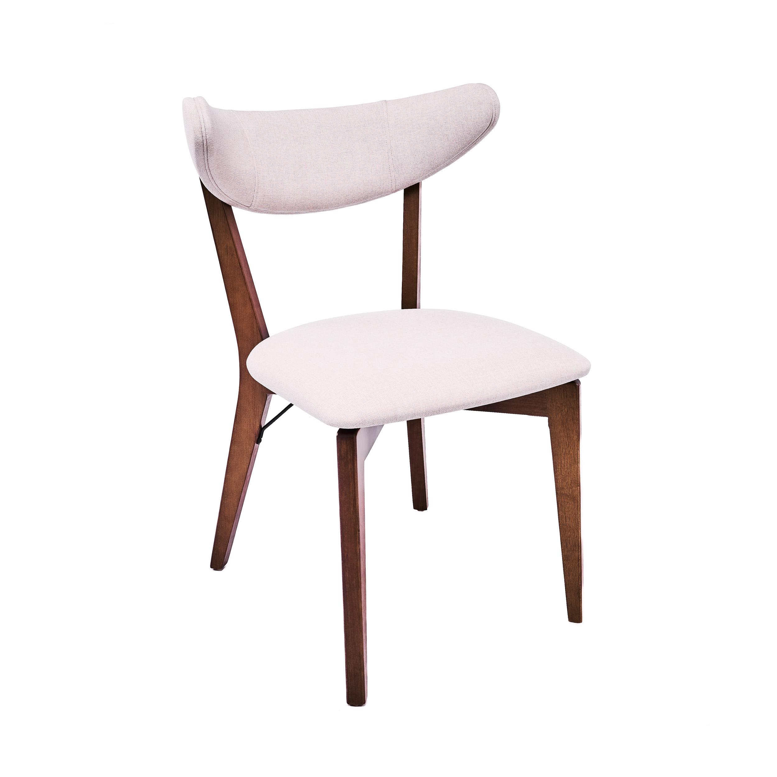 silla de comedor tapizado bege con madera