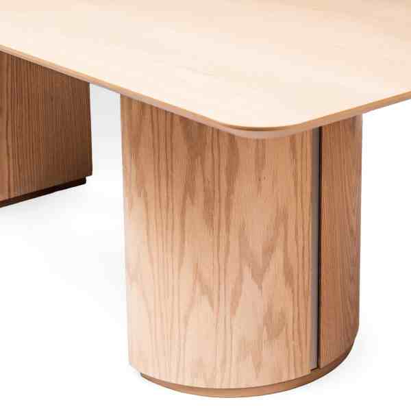 mesa Moon madera clara minimalista en muebleria panama tribeca home and mattress