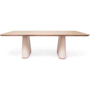 MESA SELMA 2.40MT VIDRO NUDE LIGHT: imagen 1