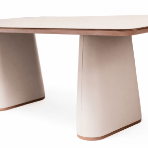 MESA SELMA 2.40MT VIDRO NUDE LIGHT: imagen 2