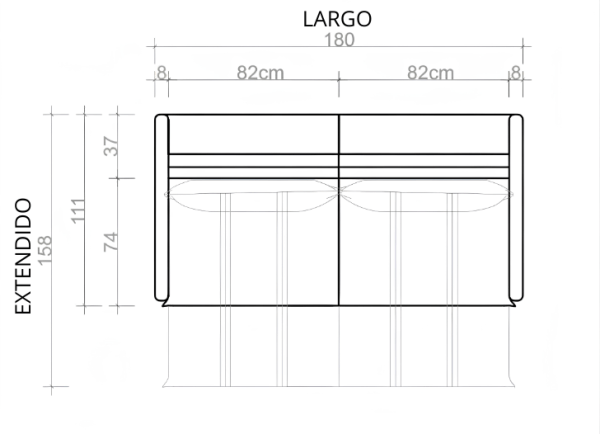 SOFA PETRI 1.80 MT
