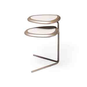 mesa auxiliar nature duo marfin metal champagne moderna tribeca panama