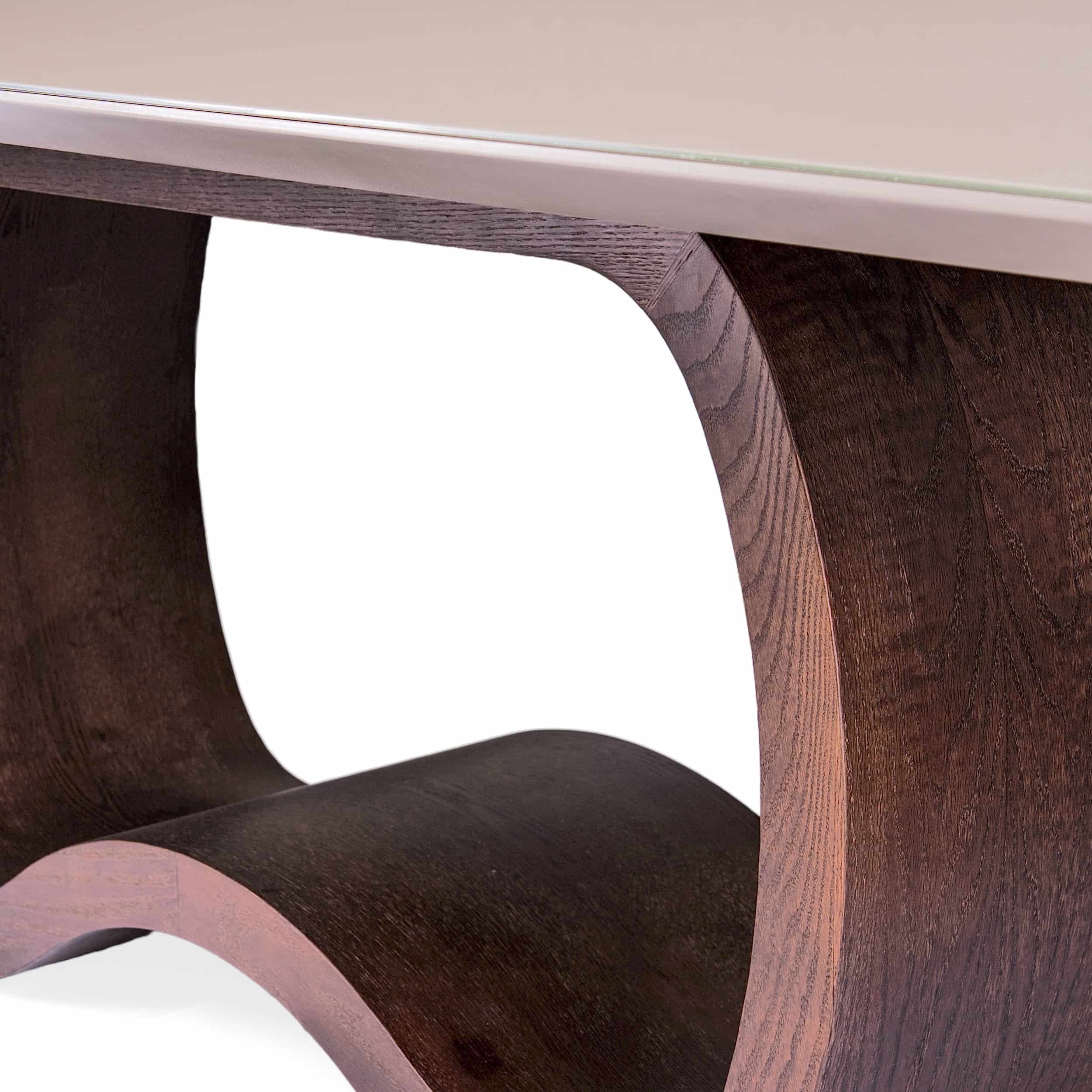 MESA SINOUSA NOZ 2.60MT VIDRO FENDI: imagen 2