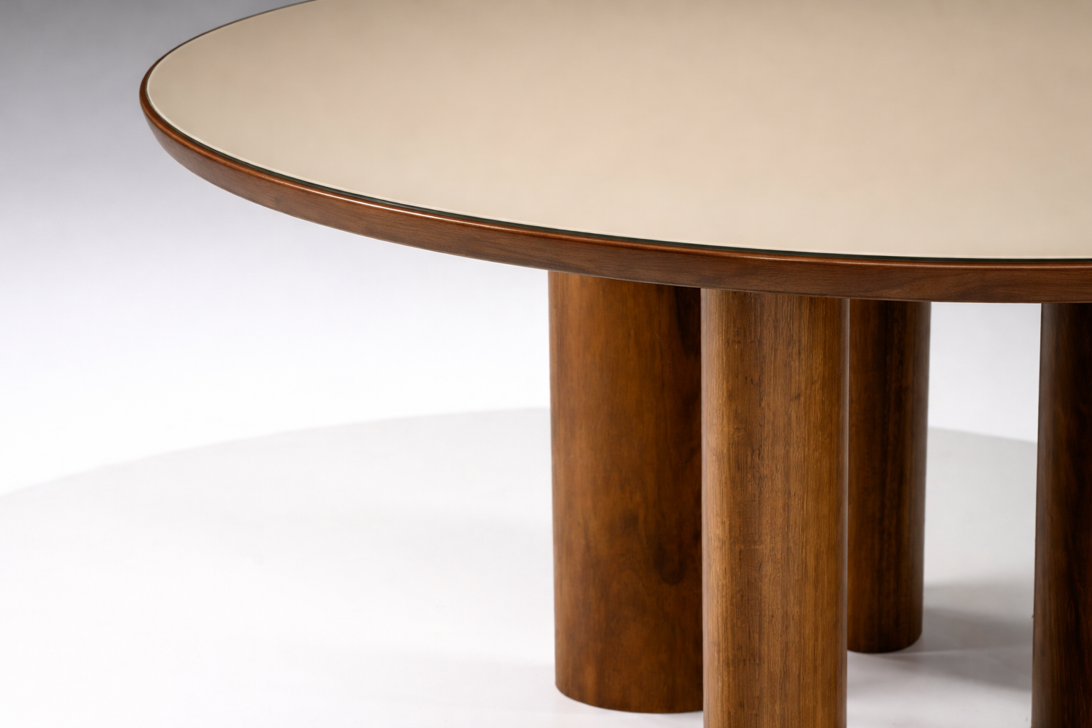 MESA SERENA DIAMETRO 1.65mt VIDRO NUDE: imagen 3