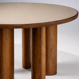 MESA SERENA DIAMETRO 1.65mt VIDRO NUDE: imagen 4