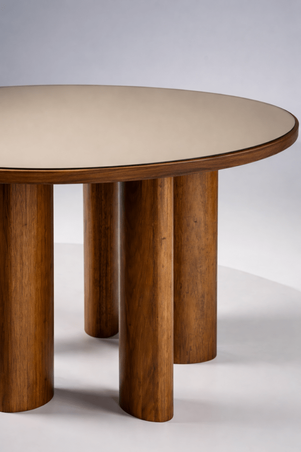 MESA SERENA DIAMETRO 1.65mt VIDRO NUDE