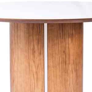 Mesa redonda moderna Moon madera cinamomo diseño contemporáneo Panamá