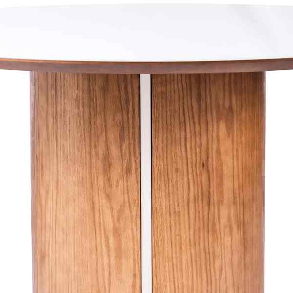 Mesa redonda moderna Moon madera cinamomo diseño contemporáneo Panamá