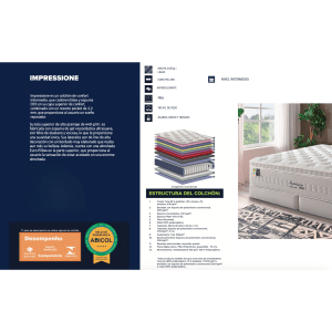 Colchón Impressione de confort intermedio con tecnología pocket, espuma viscoelástica y Euro Pillow para un descanso ergonómico y suave
