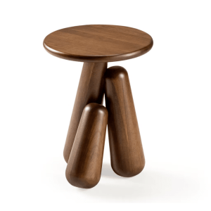 mesa lateral de madera maciza de diseñador