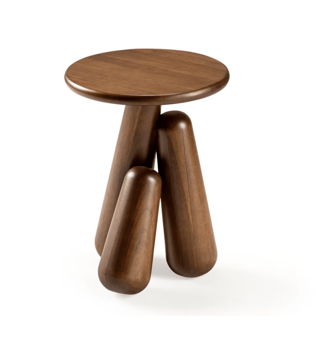mesa lateral de madera maciza de diseñador