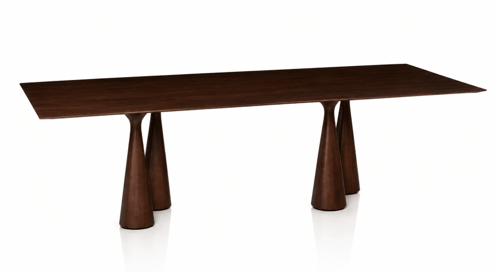 Mesa de comedor Ágata 2.60 x 1.10 m en madera acabado Cacau